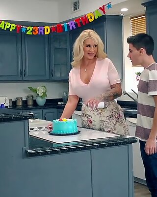 Horny men treat a gorgeous blonde sex bomb to a foursome