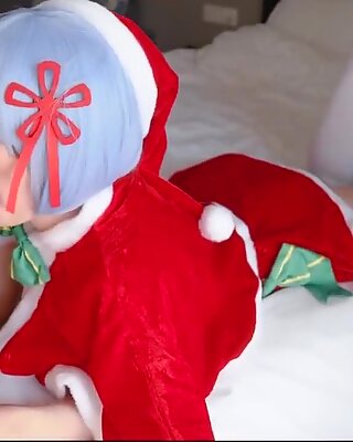 Cosplay Christmas Rem Blowjob Various Sex Christmas Gift Rem-Chinese girl